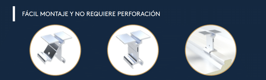 FÁCIL MONTAJE Y NO REQUIERE PERFORACIÓN